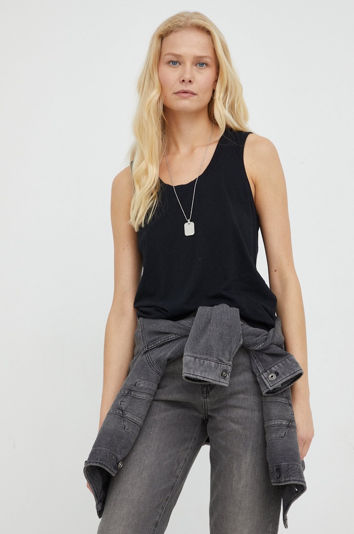 American Vintage top melanj negru JAC47