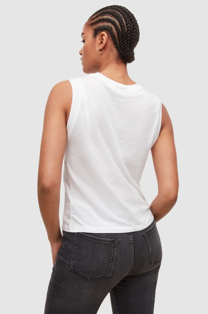 Top bawełniany IMOGEN TANK AllSaints WM221M biały