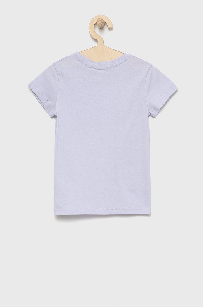 Παιδικό βαμβακερό μπλουζάκι Calvin Klein Jeans IG0IG01545.9BYY μωβ AW22
