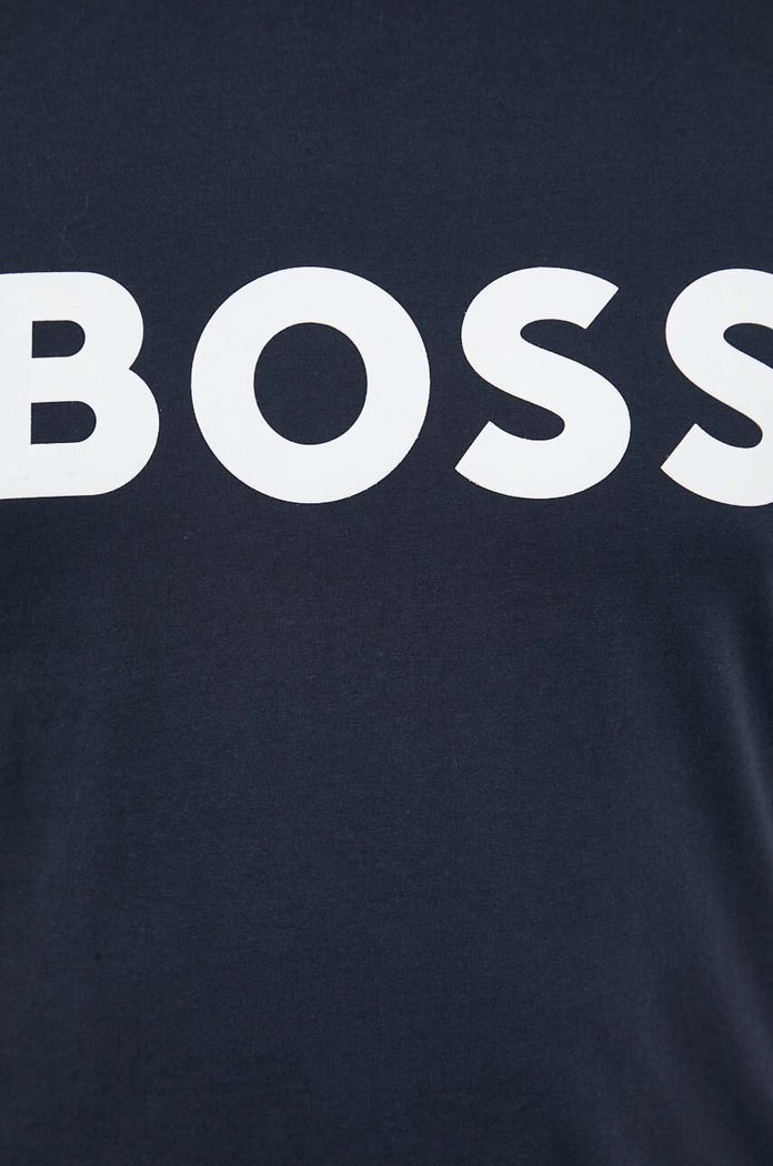 Bavlněné tričko BOSS Thinking 1 50481923 námořnická modř