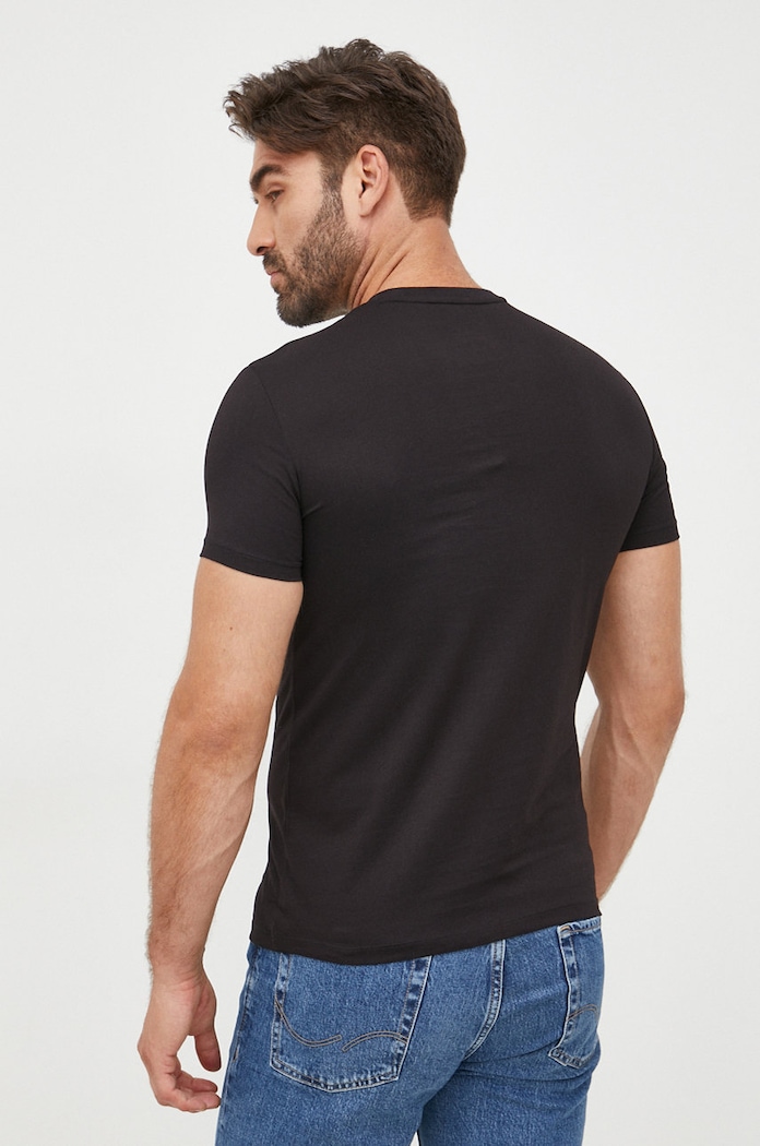 Odjeća Pamučna majica Armani Exchange 6LZTHB.ZJBVZ crna