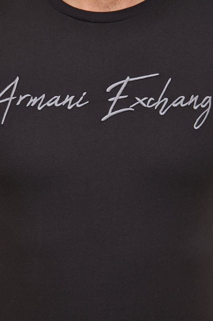 Pamučna majica Armani Exchange 6LZTHB.ZJBVZ crna