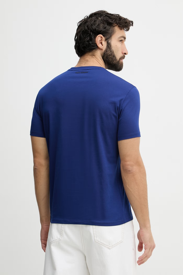 Odzież Armani Exchange T-shirt męski bawełniany 8NZTCK.Z8H4Z niebieski