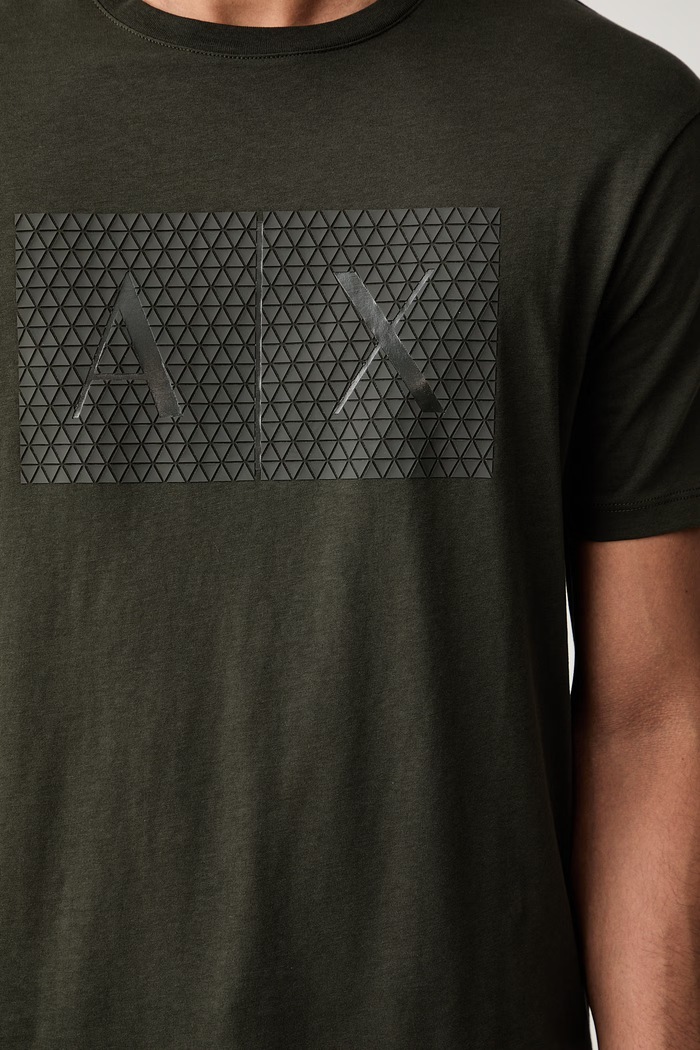 Armani Exchange T-shirt męski bawełniany zielony 8NZTCK.Z8H4Z