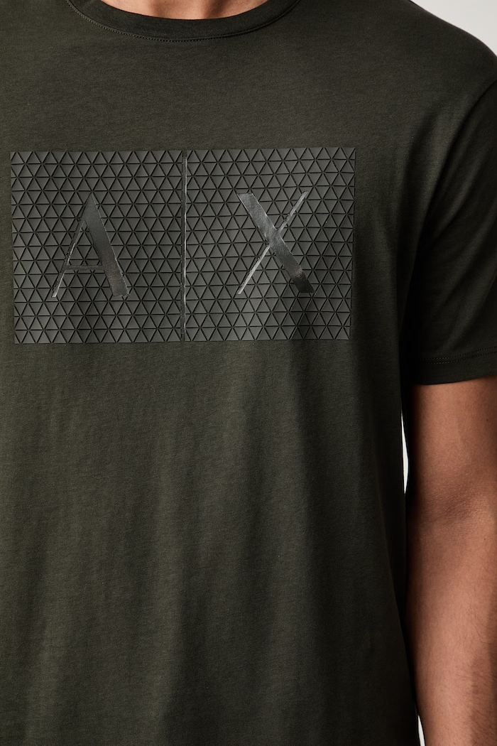 Armani Exchange T-shirt męski bawełniany zielony 8NZTCK.Z8H4Z