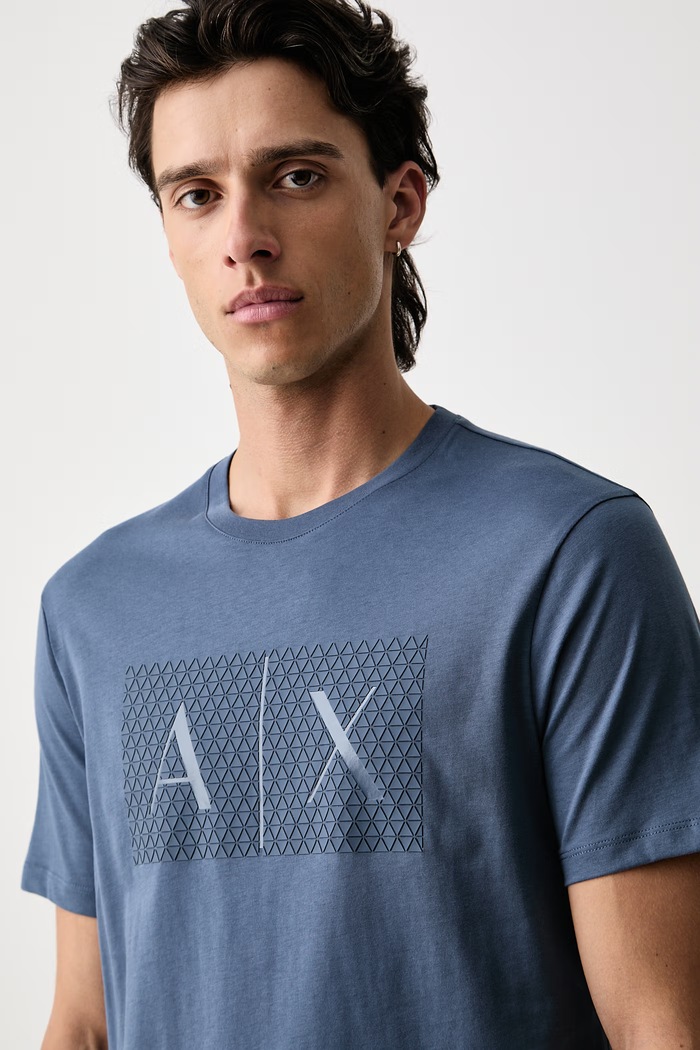 Armani Exchange tričko pánské bavlněné modrá 8NZTCK.Z8H4Z
