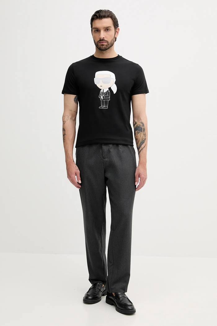 Karl Lagerfeld t-shirt bawełniany 500251.755071 500251.755071 czarny AA00
