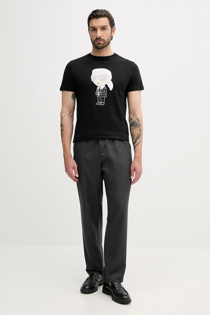 Karl Lagerfeld t-shirt bawełniany 500251.755071 500251.755071 czarny AA00