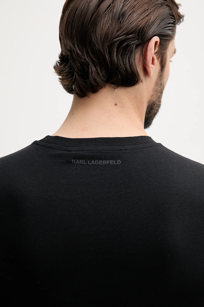 Karl Lagerfeld t-shirt bawełniany 500251.755071 500251.755071 czarny