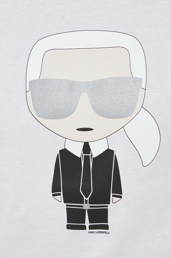 Karl Lagerfeld t-shirt bawełniany 500251.755071 500251.755071 biały
