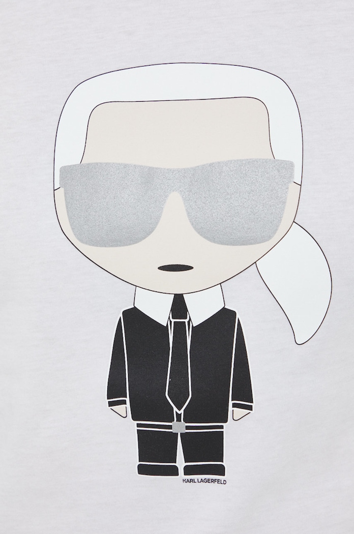 Karl Lagerfeld t-shirt bawełniany 500251.755071 500251.755071 biały