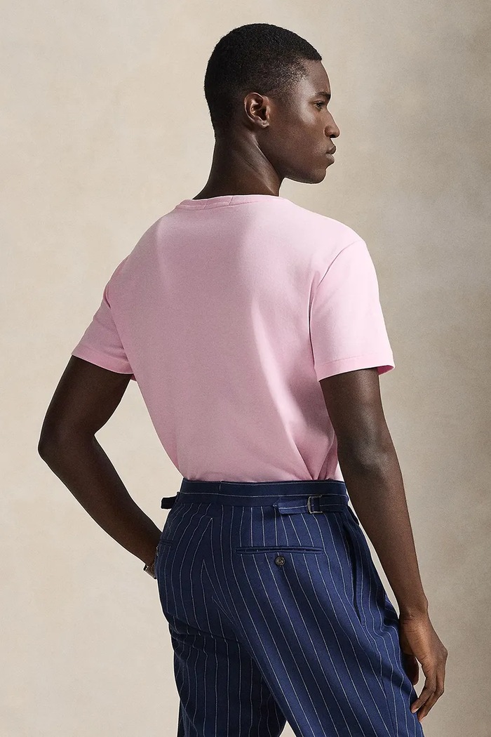 Хлопковая футболка Polo Ralph Lauren 710740727010 розовый SS26