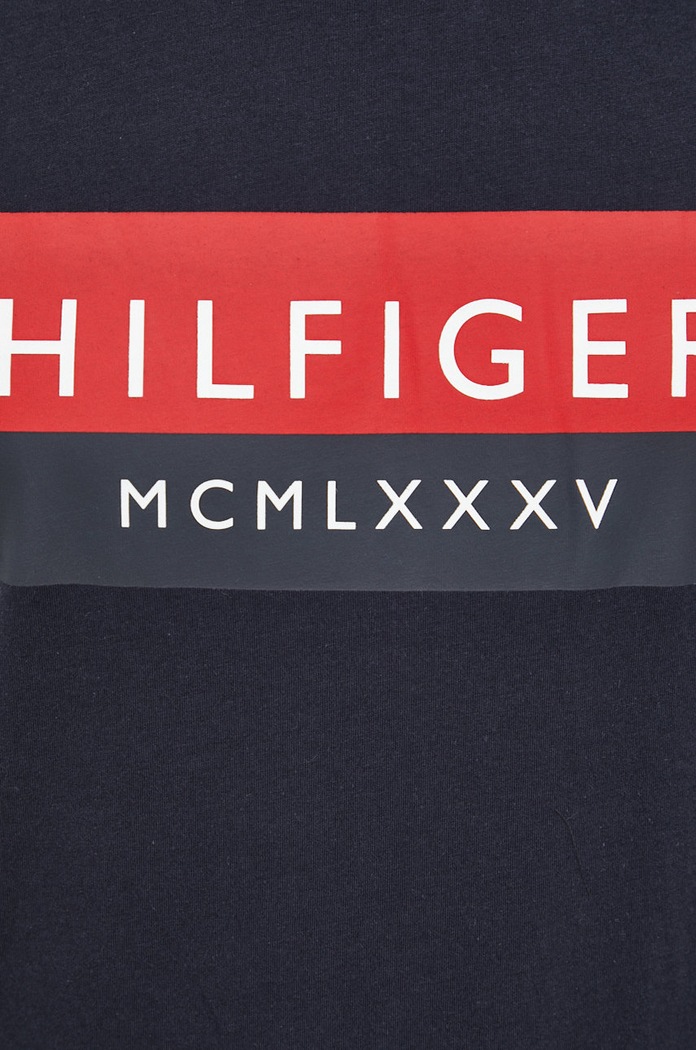 Βαμβακερό μπλουζάκι Tommy Hilfiger MW0MW28222.9BYY σκούρο μπλε