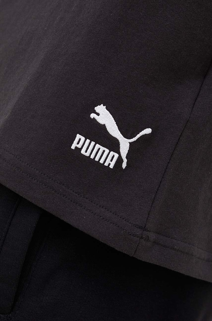 Βαμβακερό μπλουζάκι Puma 536315 μαύρο