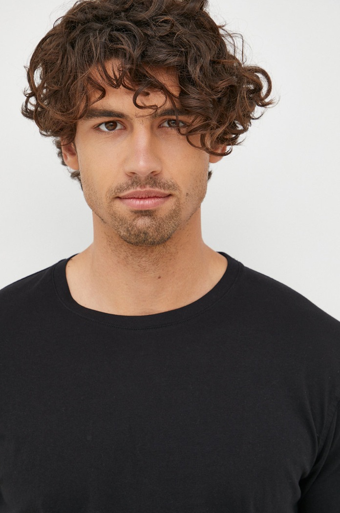 Sisley t-shirt czarny 3I1XS101J.100