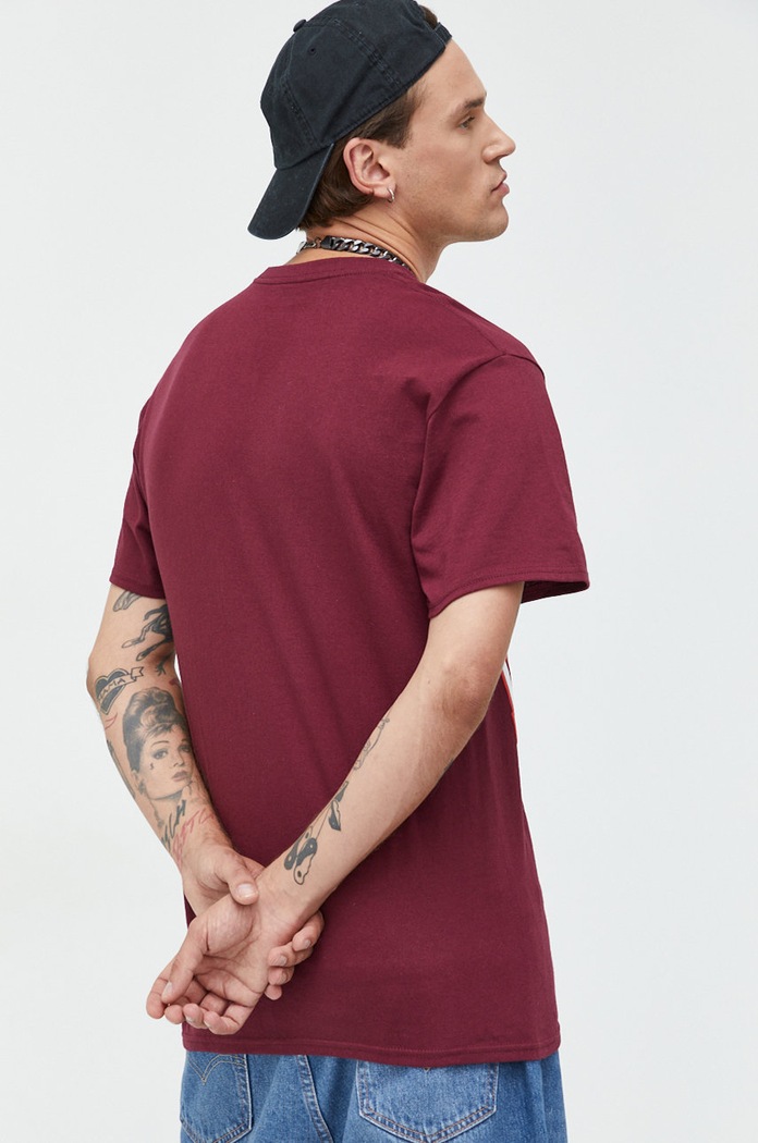 Primitive t-shirt bawełniany bordowy papfa2201.bur