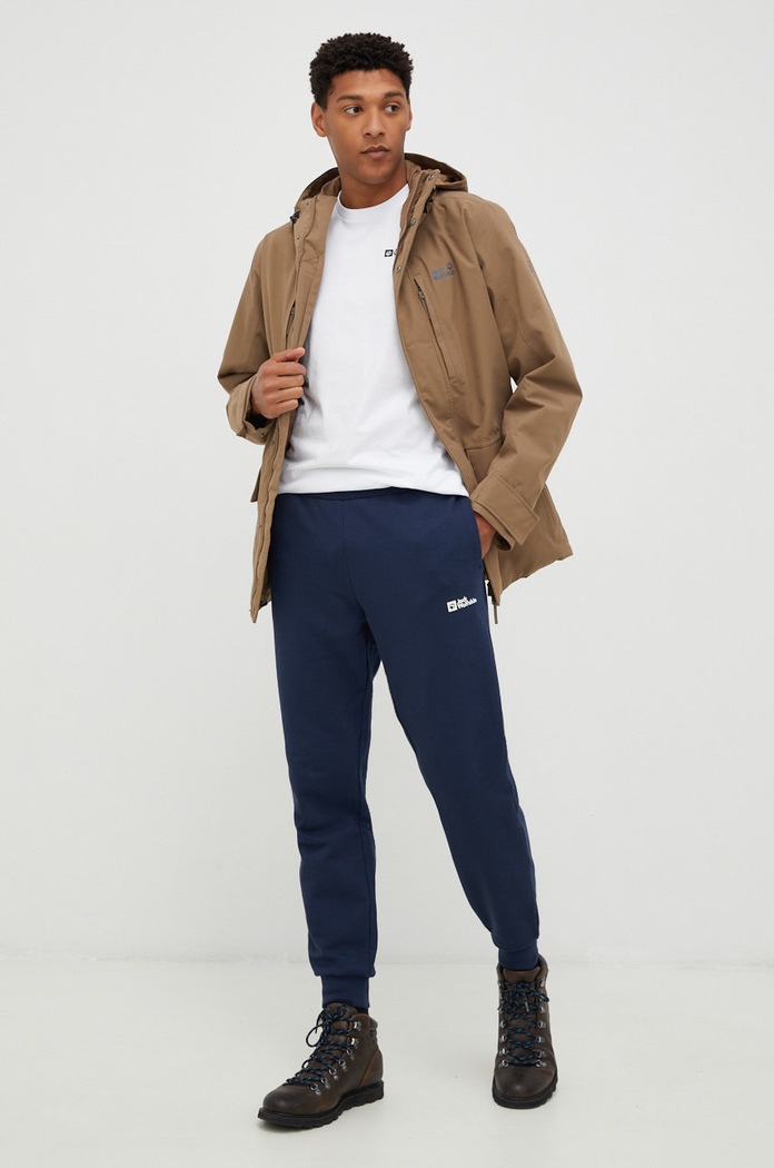 Jack Wolfskin t-shirt bawełniany Essential 1808382 biały AW25