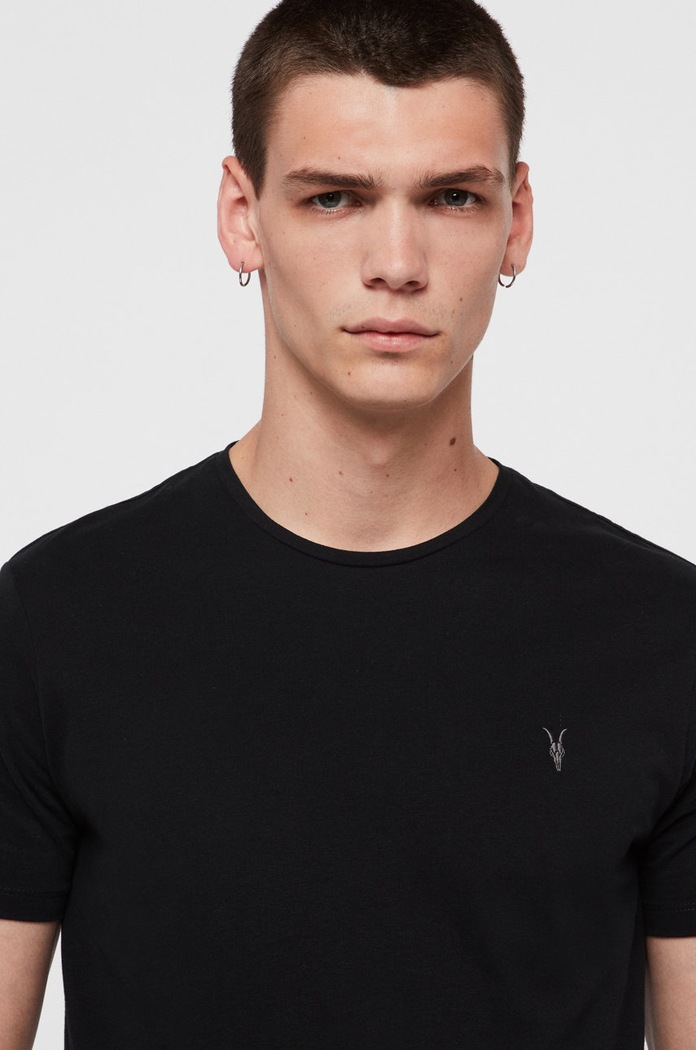 Βαμβακερό μπλουζάκι AllSaints 3-pack MD130M