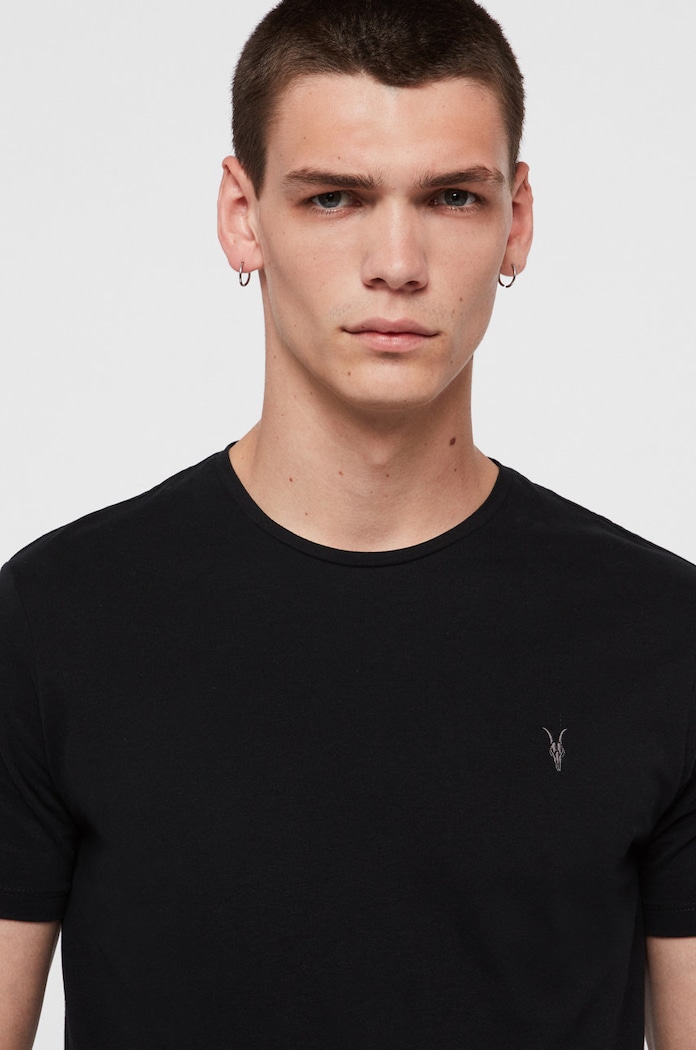 Βαμβακερό μπλουζάκι AllSaints 3-pack MD130M