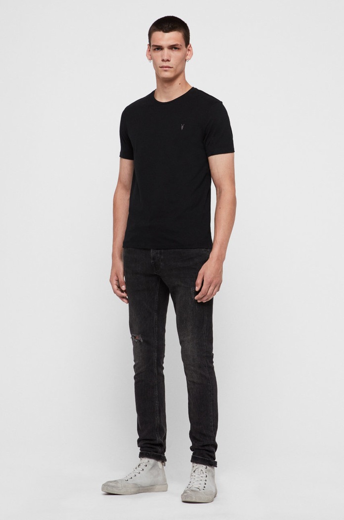 Βαμβακερό μπλουζάκι AllSaints 3-pack MD130M