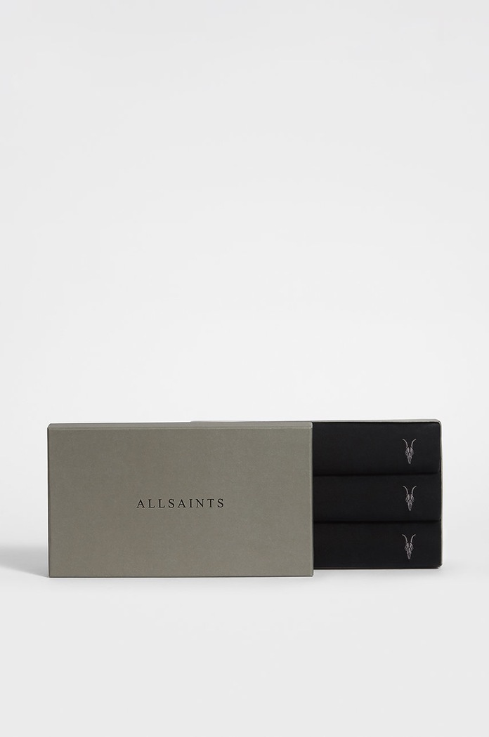 Βαμβακερό μπλουζάκι AllSaints 3-pack MD130M