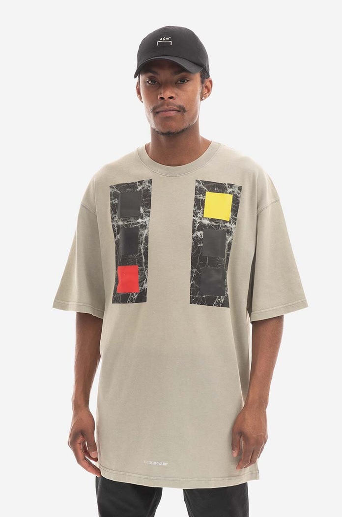 Pamučna majica A-COLD-WALL* Relaxed Cubist T-shirt COLD LIGHT GREY regular siva ACWMTS097