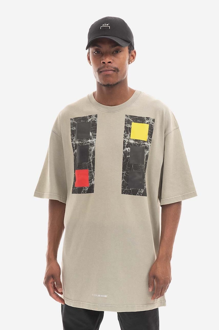 Pamučna majica A-COLD-WALL* Relaxed Cubist T-shirt COLD LIGHT GREY regular siva ACWMTS097