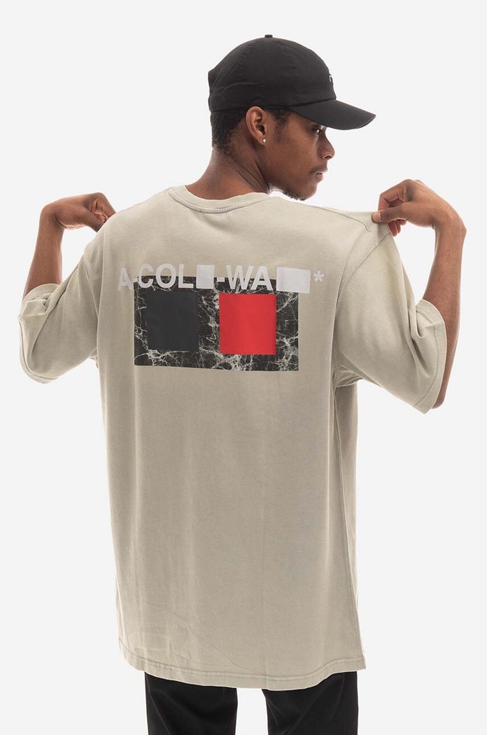 Odjeća Pamučna majica A-COLD-WALL* Relaxed Cubist T-shirt COLD LIGHT GREY ACWMTS097 siva