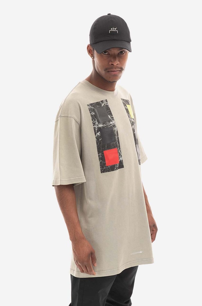 Pamučna majica A-COLD-WALL* Relaxed Cubist T-shirt COLD LIGHT GREY ACWMTS097
