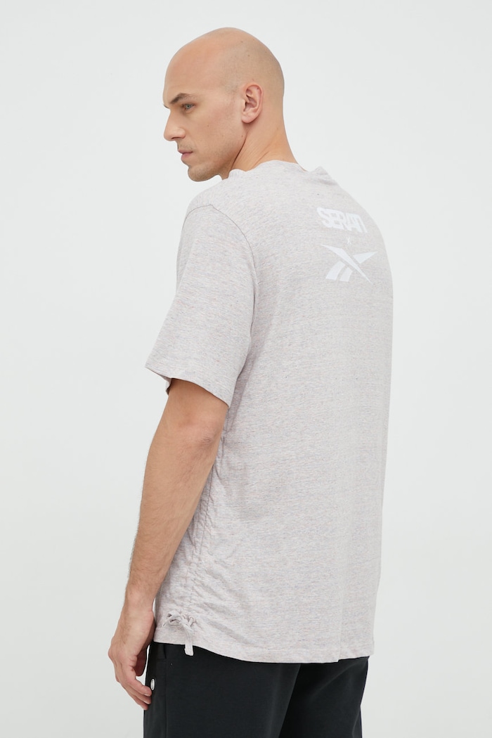 Tricou din bumbac Nao Serati & Pride Reebok Classic gri HN9107