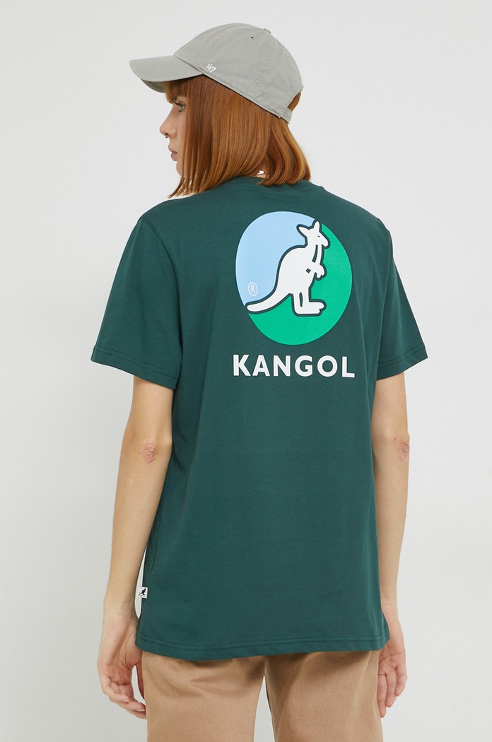 Pamučna majica Kangol tirkizna KAF22UTS220