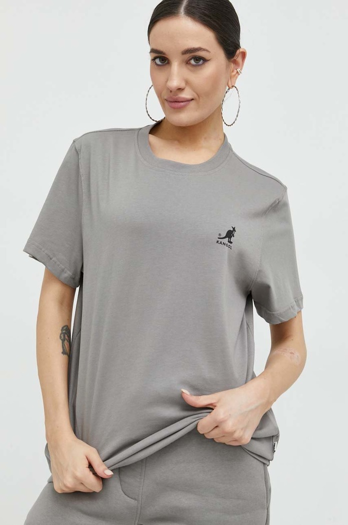 Odzież Kangol t-shirt bawełniany KAF22UTS219 szary