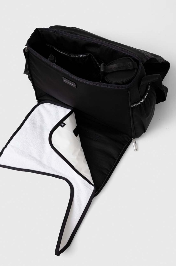 Taška ku kočíku s prebaľovacou podložkou Emporio Armani 402145.CC904 čierna