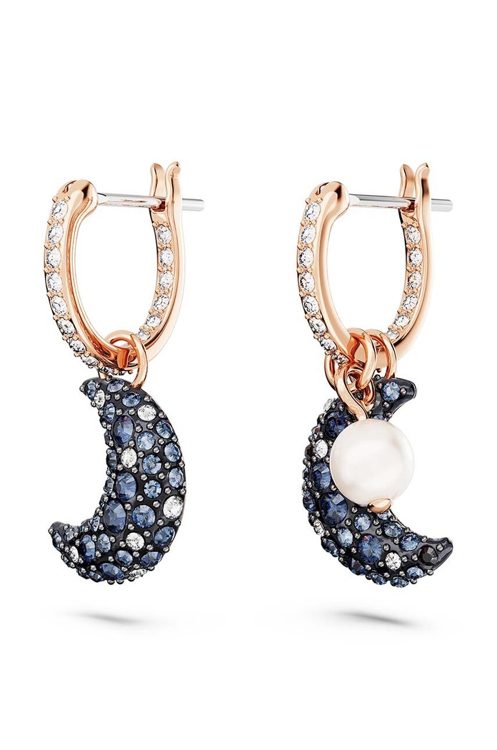 Náušnice Swarovski LUNA 5671569 5671569 čierna AW23