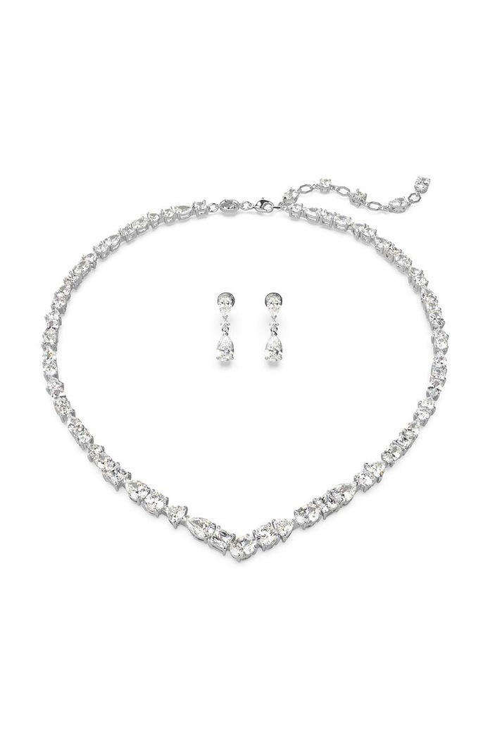 Колие и обици Swarovski MESMERA циркони сребърен 5674306