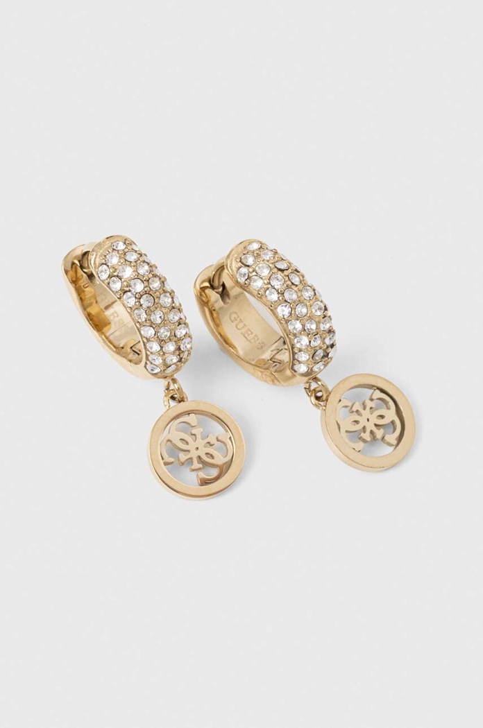 Σκουλαρίκια Guess ζιρκόνια χρυσαφί JUBE03.301JW