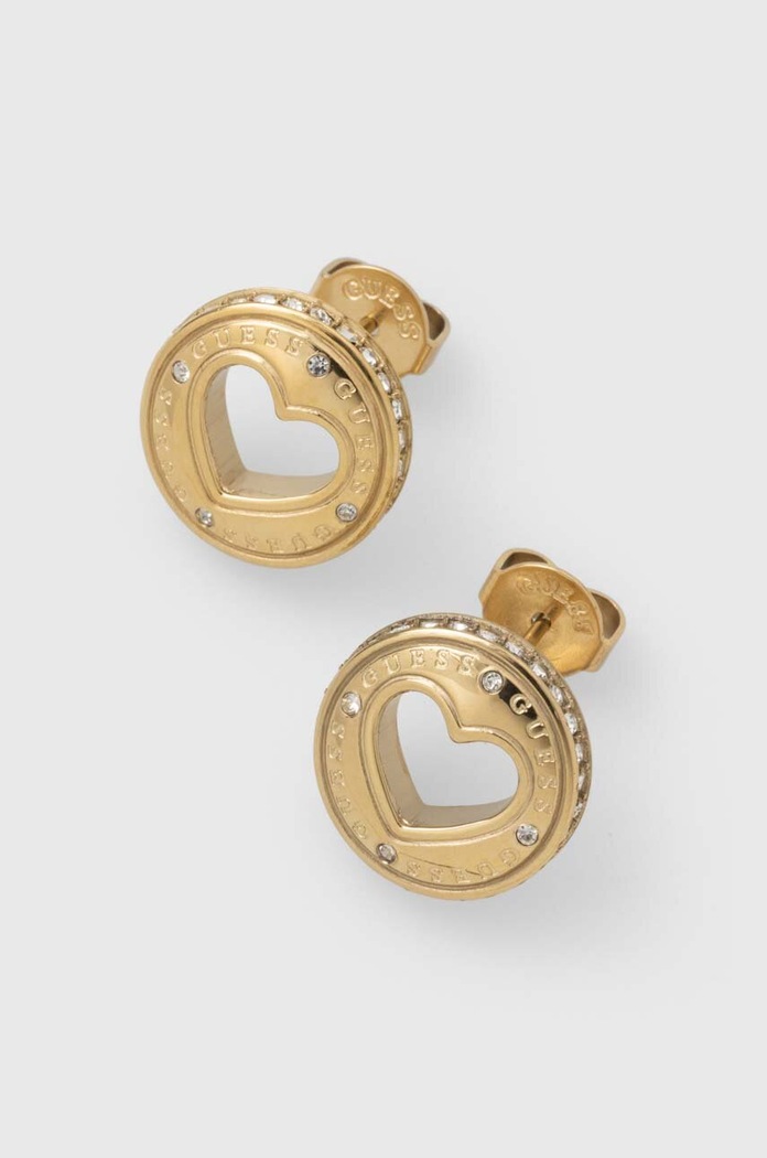 Náušnice Guess zirkonie zlatá JUBE03.341JW