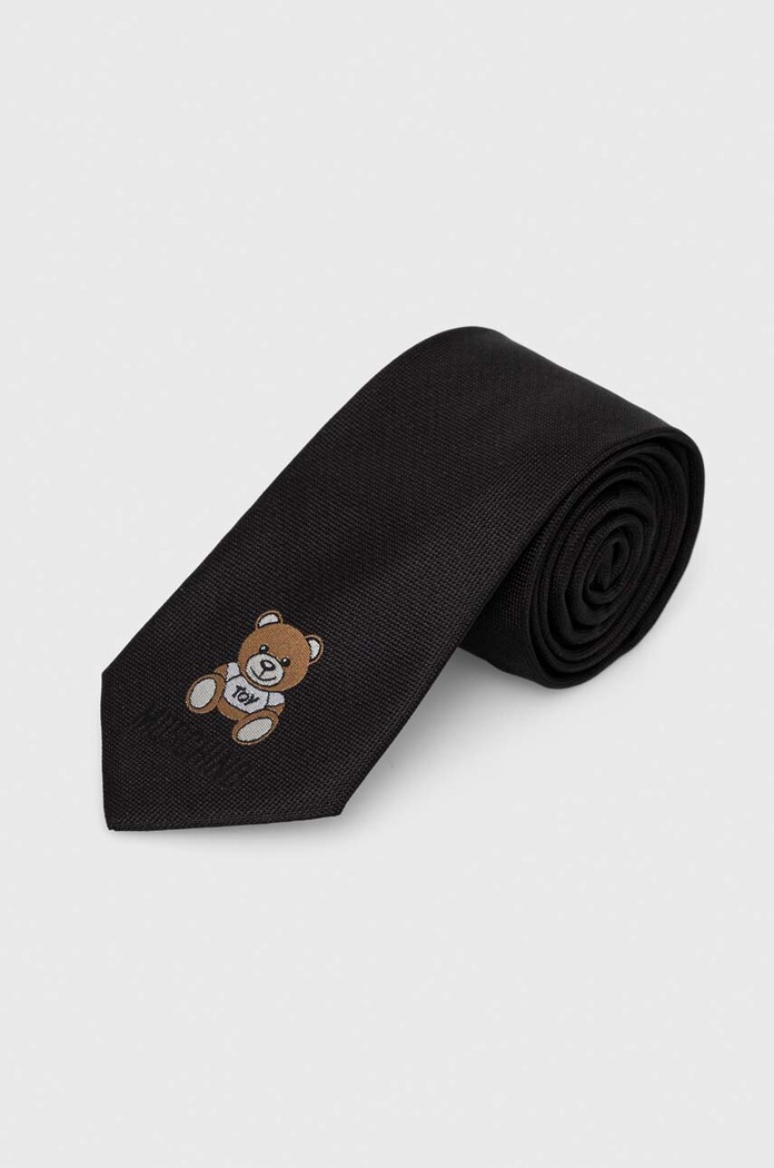 Moschino krawat jedwabny czarny M5727.55061