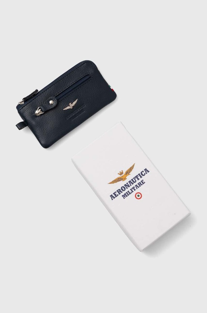 Doplnky Kožená kľúčenka Aeronautica Militare AM107 tmavomodrá