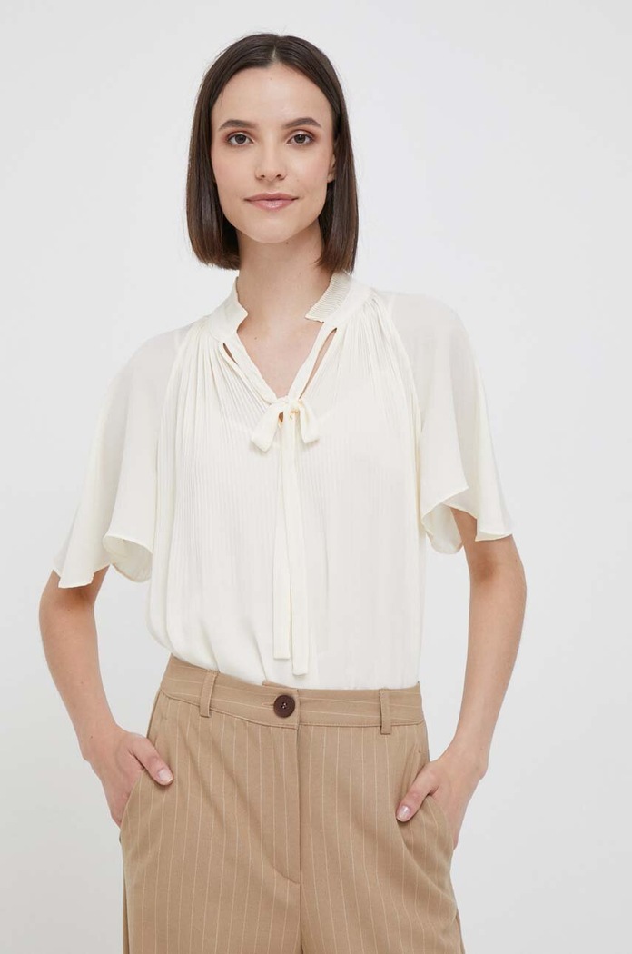 Lauren Ralph Lauren camicetta corta beige 200909386