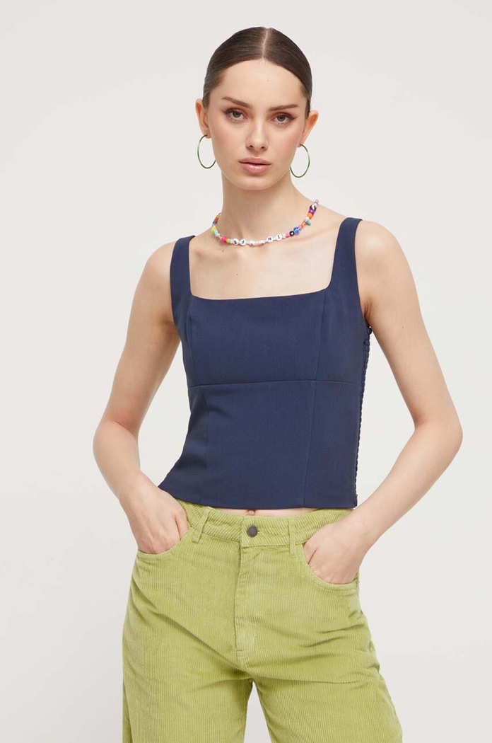 Top Abercrombie & Fitch námořnická modř KI140.3425.200