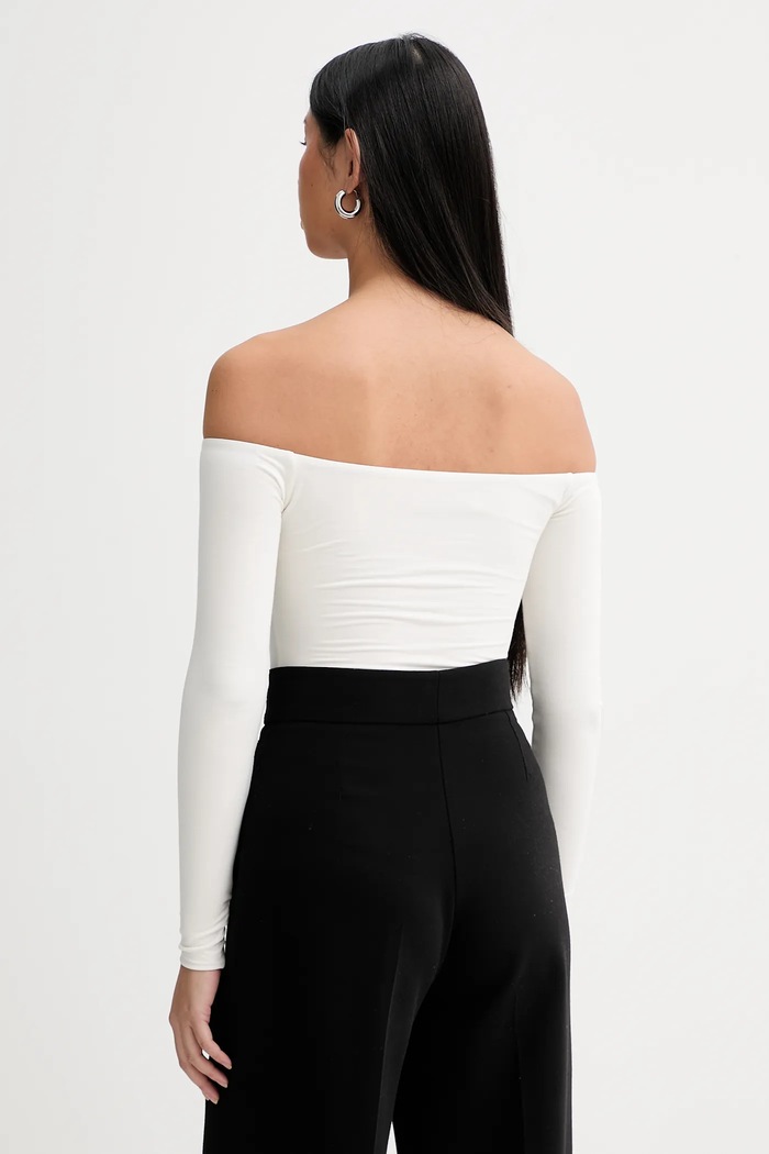 Oblečení Body Saint Body OFF SHOULDR BODYSUIT SB.318 bílá