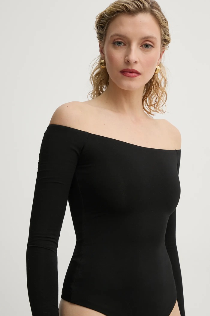 Body Saint Body OFF SHOULDR BODYSUIT černá SB.318
