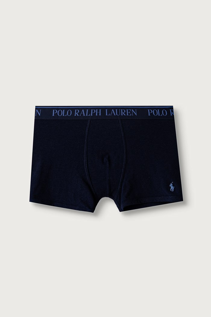 Polo Ralph Lauren Bokserki dopasowane dziecięce bawełniane z elastanem 3-pack 9P5015 niebieski AA00