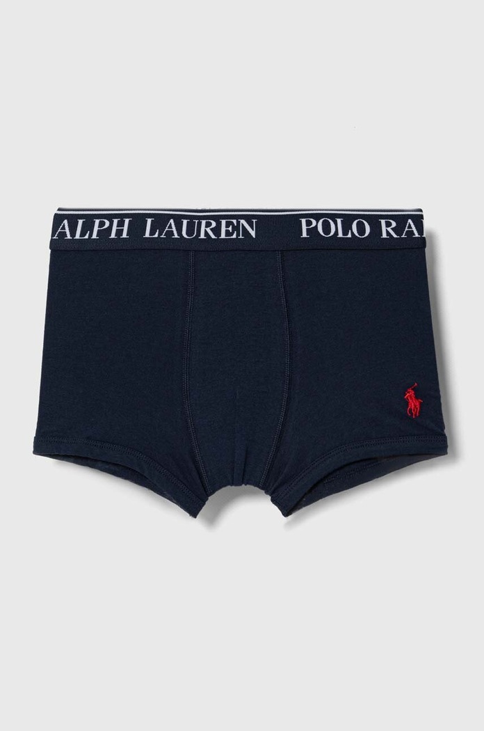 Polo Ralph Lauren прилепнали боксерки за деца от памук с еластан 3 броя 9P5015 син AA00