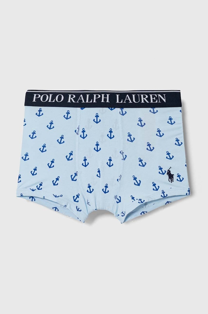 Polo Ralph Lauren прилепнали боксерки за деца от памук с еластан 3 броя син 9P5015