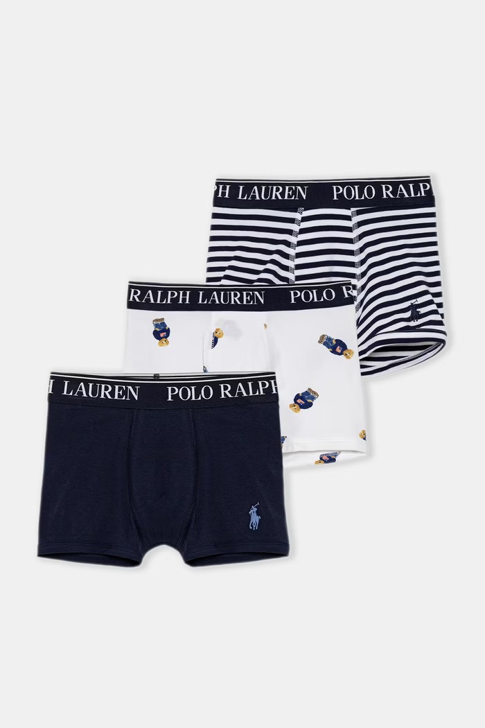 Polo Ralph Lauren прилепнали боксерки за деца от памук с еластан 3 броя тъмносин 9P5015