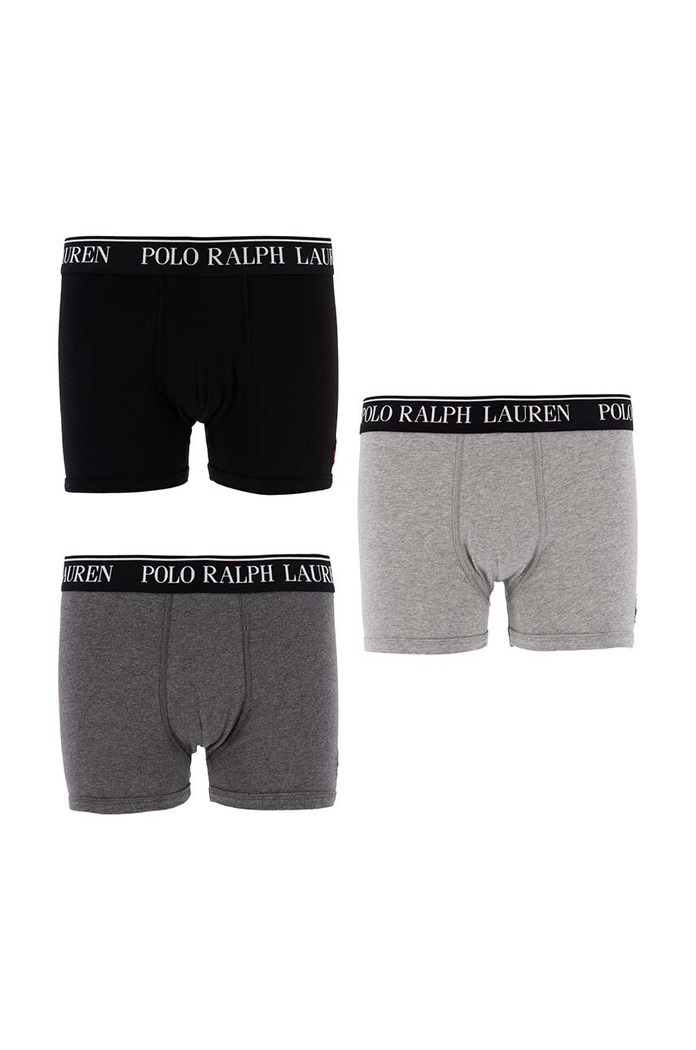 Polo Ralph Lauren εφαρμοστά μποξεράκια Παιδικά βαμβάκι με ελαστάν 3-pack μελανζέ γκρί 9P5015