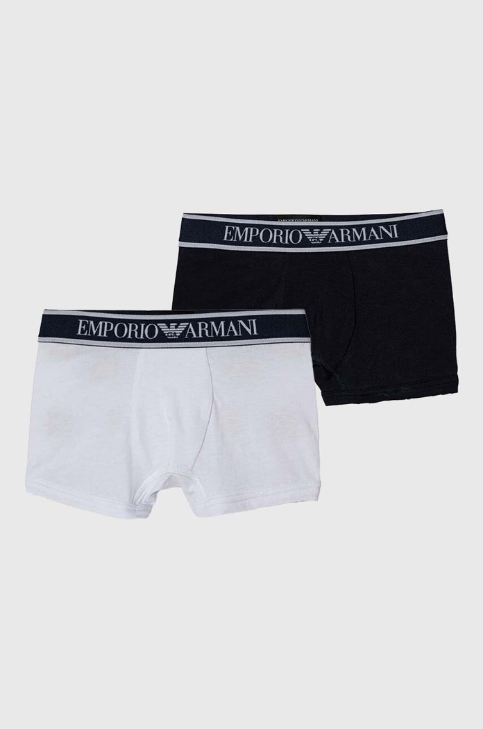Детски боксерки Emporio Armani (2 броя) прилепнали боксерки бял 406501.3F650