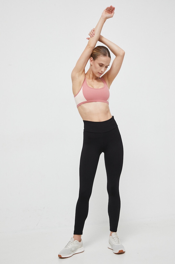 Sportovní podprsenka Roxy Heart Into It Colorblock ERJKT04058 růžová AW23